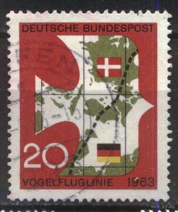 ГЕРМАНИЯ, ФРГ - 1963 [Mi. 399]  Гашеная (DE04)