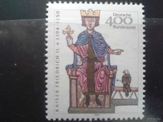 Германия 1994 кайзер Фридрих 2,** миниатюра 13 века Михель-5,0 евро