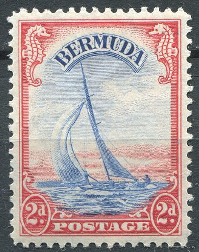 1938 Бермуды ** Яхта, марка из серии (SG 112a), Британские колонии