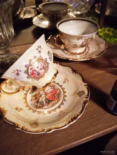 - Чайная пара Чашка Блюдце SONNEBERG Германия 1950-ые