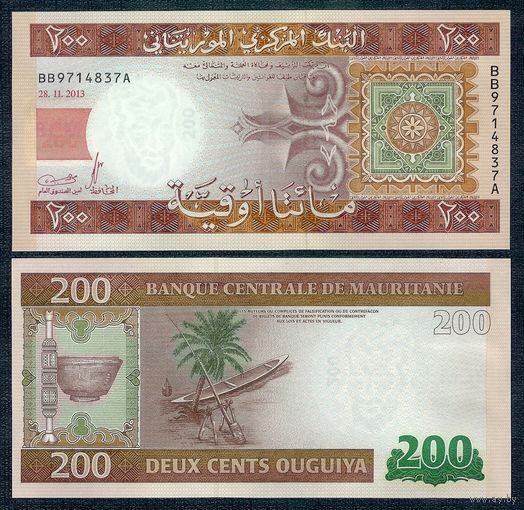 Мавритания 200 угий 2013 года, UNC