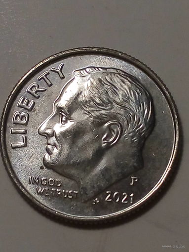 10 центов  США 2021 P  год