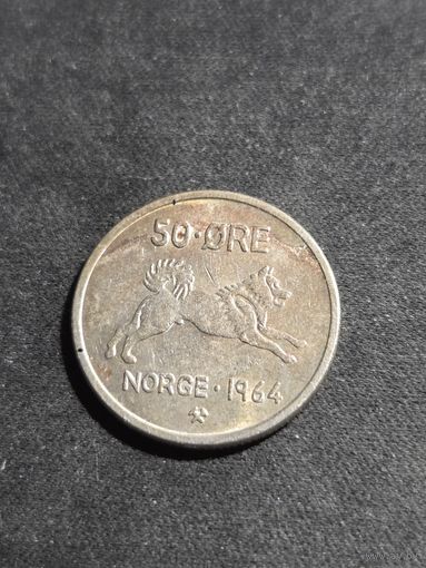 Норвегия 50 эре 1964