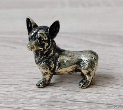 Статуэтка миниатюра Корги Бронза