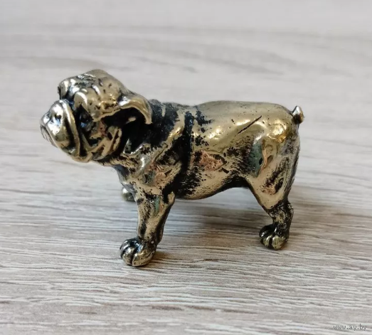 Статуэтка миниатюра Английский бульдог Бронза