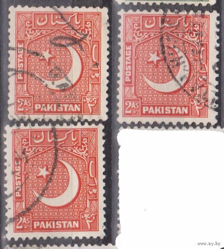 Герб звезда и полумесяц Пакистан 1949 год лот 6 ВНИМАНИЕ!!! Цена за 1-у марку на Ваш выбор