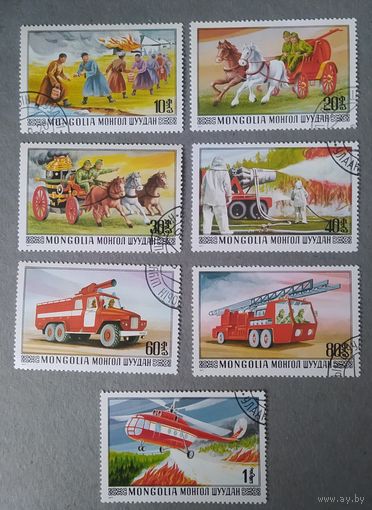 Монголия 1977 пожарные машины.