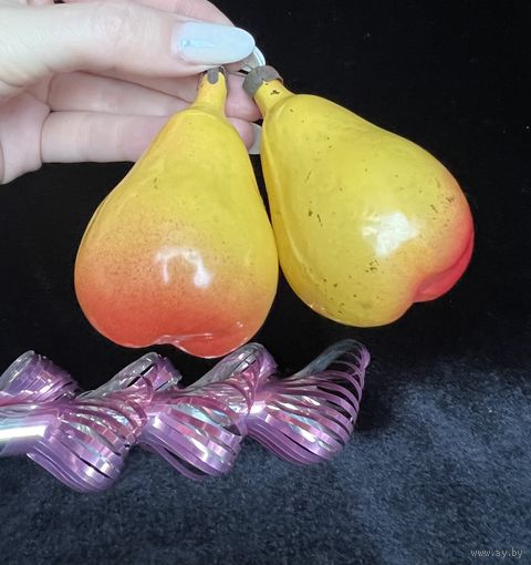 Елочная игрушка Груша СССР цена за единицу