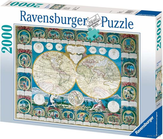 Пазлы Ravensburger(Германия) Историческая карта  ,2000 элементов+специальный клей.Соберемся всей семьей и соберем вместе.