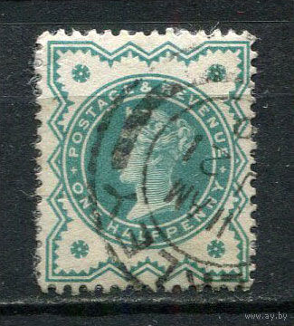 Великобритания - 1900 - Королева Виктория 1/2P - [Mi.100] - 1 марка. Гашеная.  (Лот 18Gg)-T2P26