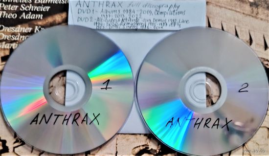 CD MP3 полная дискография ANTHRAX (Heavy metal, Trash metal, Speed metal) - 2 DVD