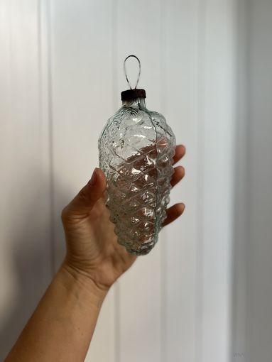 Большая елочная игрушка Шишка 19 см