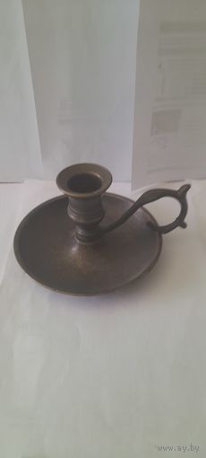 ПОДСВЕЧНИК НОЧНИК СТАРИННЫЙ БРОНЗОВЫЙ