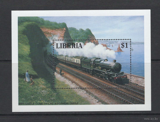 Либерия /LIBERIA 1994** Паровоз Железная дорога (Mi#Bl.138)