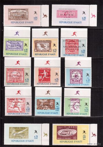 Гаити-1969 (Мих.Бл.33А+В) ** , Спорт, ОИ, Надп. победители марафона(полная серия)