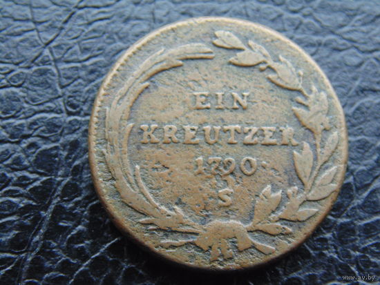 Австрия 1 крейцер 1790 года S.