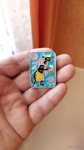 Значок. Коза (крупный).