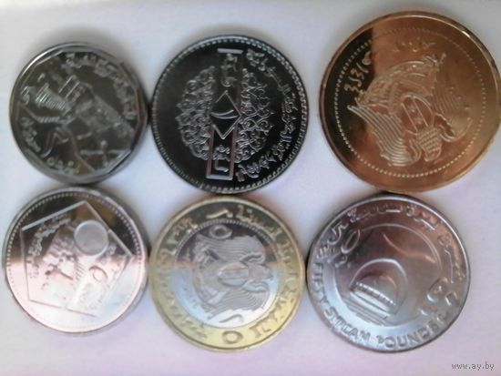 Сирия 6 монет чек. блеск с рубля