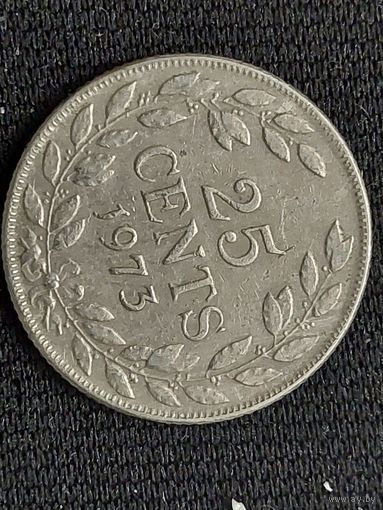 25 центов либерия 1973