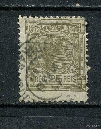 Бразилия - 1918/1919 - Свобода 25R - [Mi.194] - 1 марка. Гашеная.  (Лот 16DR)