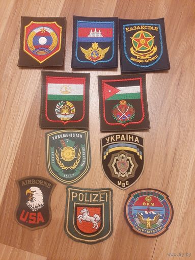 10 шевронов разных стран