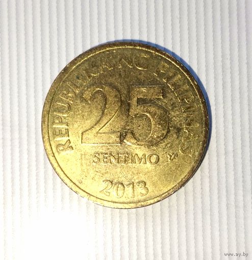 25 сентимо 2013 года Филиппины. Республика Филиппины. Родная патина!