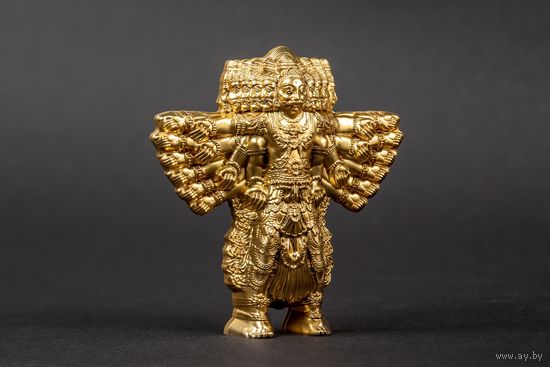 Острова Кука 20 долларов 2021г. "Равана, Король Демонов 3D". 24K Gilded. Монета в подарочном футляре; сертификат; номер монеты на аверсе; коробка. СЕРЕБРО 93,30гр.(3 oz).