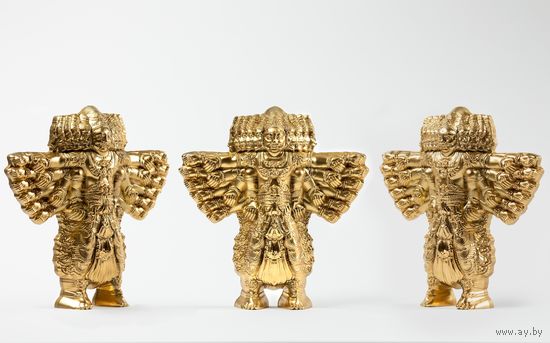 Острова Кука 20 долларов 2021г. "Равана, Король Демонов 3D". 24K Gilded. Монета в подарочном футляре; сертификат; номер монеты на аверсе; коробка. СЕРЕБРО 93,30гр.(3 oz).