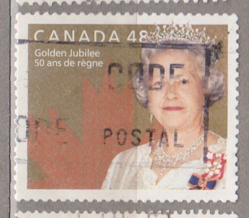 Королева Елизавета II Известные люди Личности Канада 2002 год лот  10 Золотой юбилей