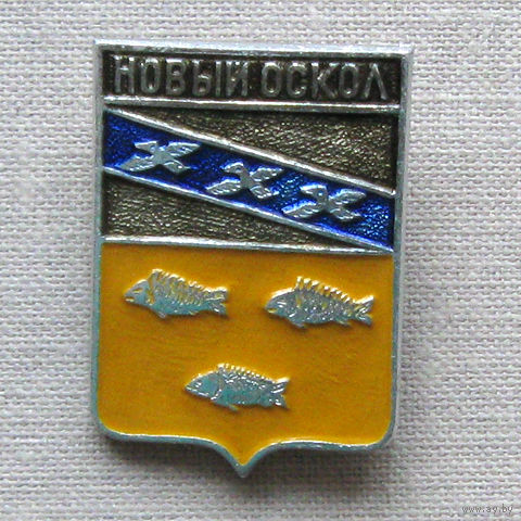 Значок герб города Новый Оскол 16-35