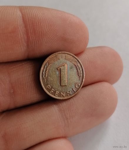 1 пфенниг 1977г. (D). Германия.