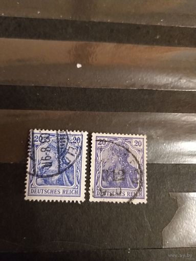1905 Германская империя синяя и ультрамариновая (3-7)