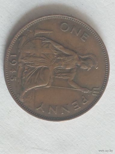 1 пенни 1945 великобритания