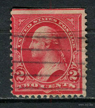 США - 1894/1895 - Джордж Вашингтон 2С - [Mi.90е] - 1 марка. Гашеная.  (Лот 87Ga)-T25P40