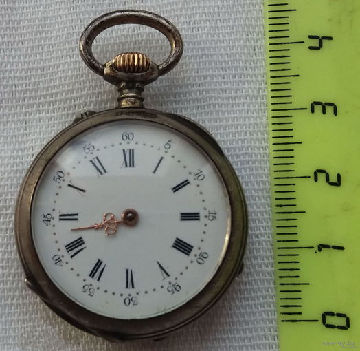 Редкие ЧАСЫ СЕРЕБРО старинные КАРМАННЫЕ царские красивые механизм 3