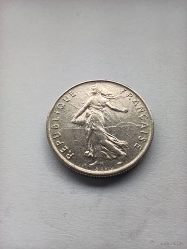 Франция 1/2 франка 1969г