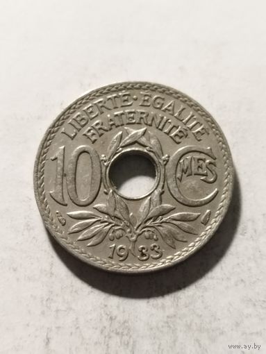 Франция 10 сантим 1933