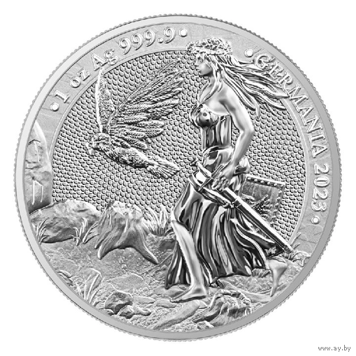 Германия 5 марок 2023г. СЕРЕБРО!!! 31,1г. (1oz)