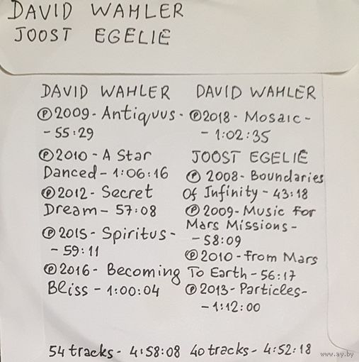 CD MP3 дискография David WAHLER, JOOST EGELIE 2 CD