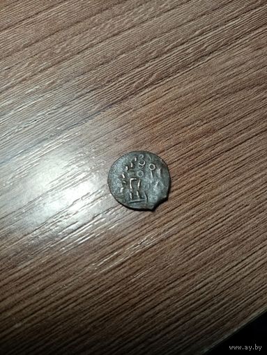 Монета полушка Петра 1 подделана литьем двума шляхтичами из Берестья