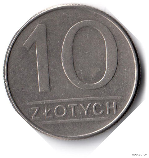 Польша. 10 злотых. 1988 г.