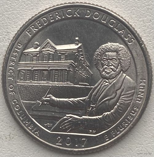 США 25 центов (квотер) 2017 г. D. Национальное историческое место Фредерика Дугласа. Округ Колумбия