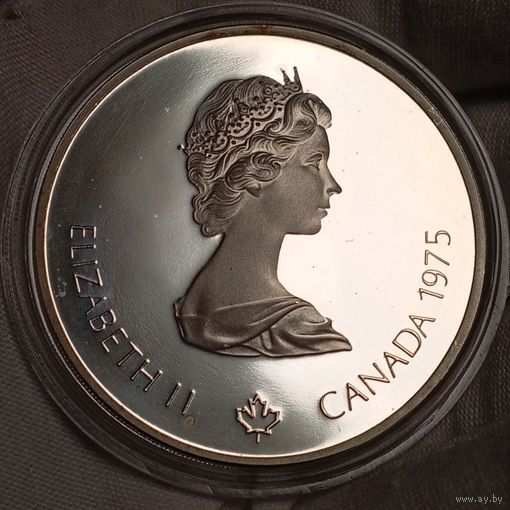 10 дол 1975 (1,5 унц. великолепного серебра), Канада "Бег с препятствиями", небольшой тираж! Также смотрите другие лоты!