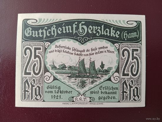 Германия 25 пфеннингов 1921