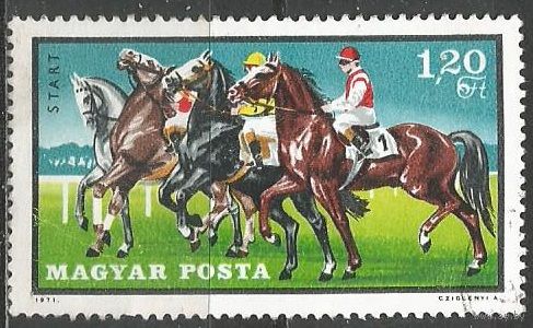 Венгрия. Скаковые соревнования. 1971г. Mi#2707.