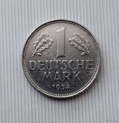 1 марка 1954 года (F) Германия. Федеративная республика (ФРГ).