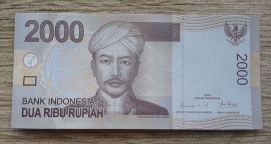 Werty71 Индонезия 2000 рупий 2009 UNC банкнота