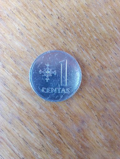 Монеты. Литва 1 цент 1991 г.