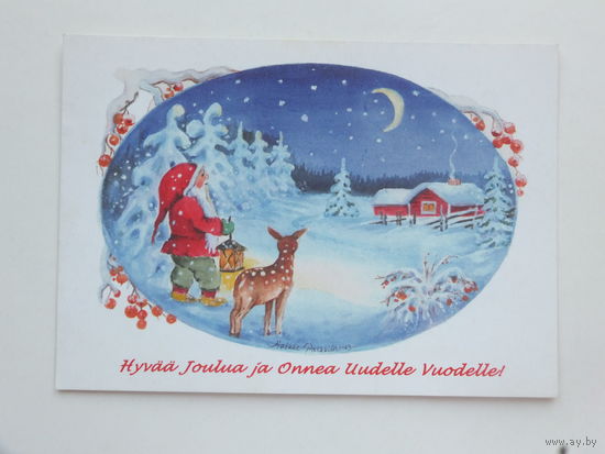 Финляндия  с новым годом 2004   10х15 см