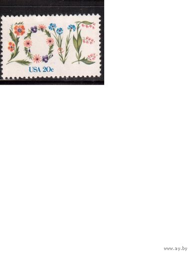 США-1982 (Мих.1528) ,  * (без клея) ,Флора, Цветы
